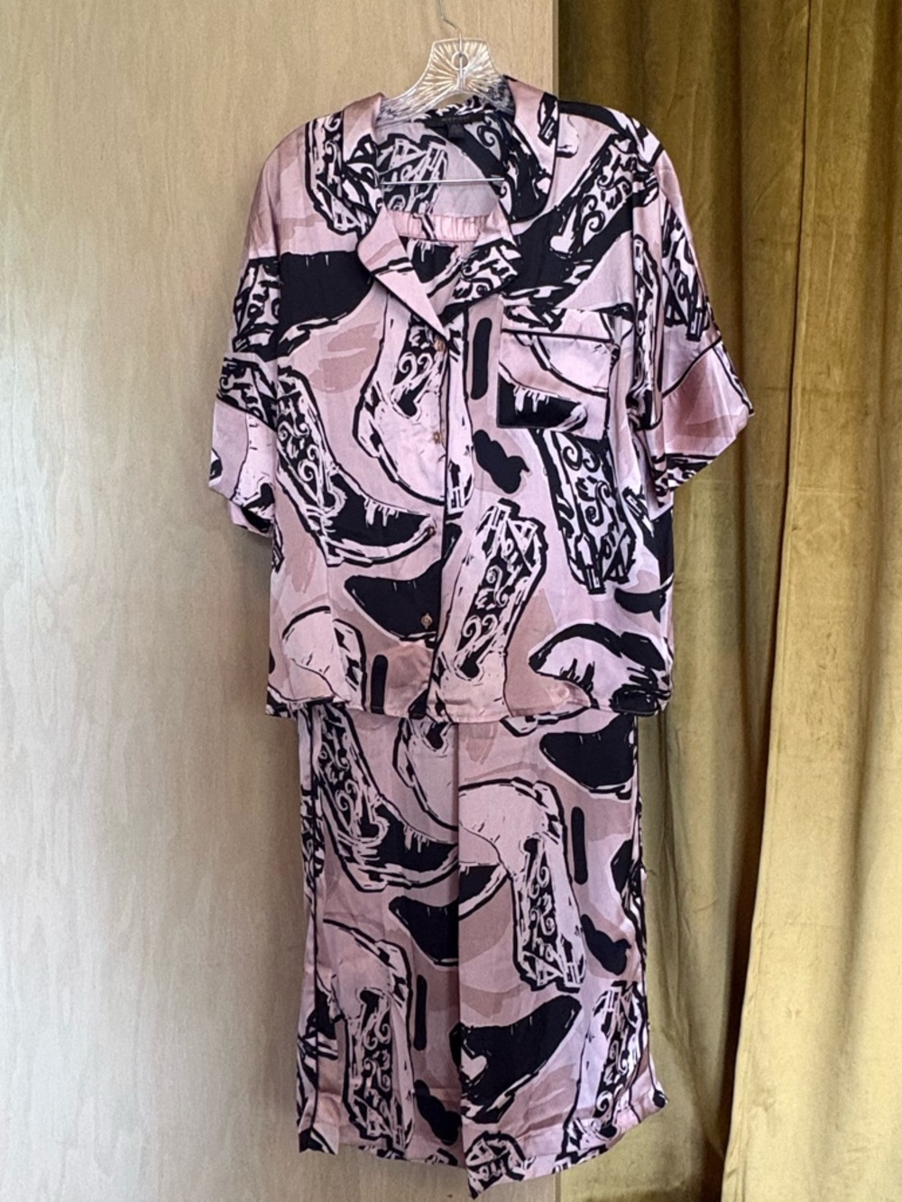 Two-Piece Cowboy Boot PJ Set